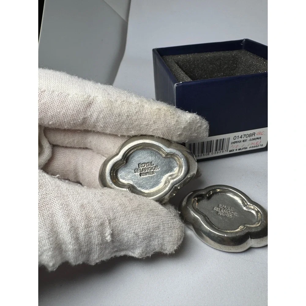 Royal Selangor Pewter Cloud Chopstick Rests Set of‎ 2 w/ Box